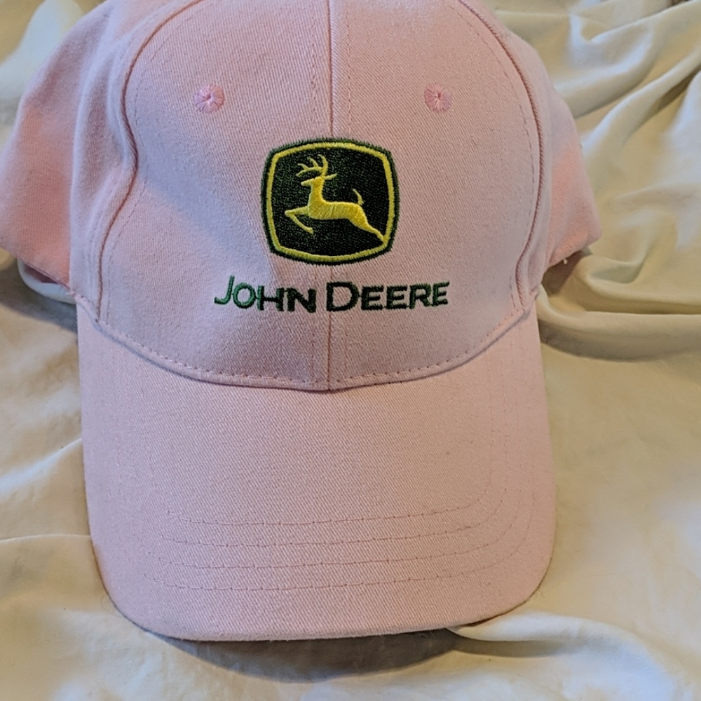 Pink John Deere women's hat
